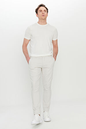 Pamuklu Slim Fit Dar Kesim Yan Cep Esnek Casual Pantolon