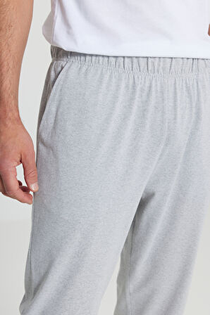 Pamuklu Standart Fit Normal Kesim Beli Lastikli Cepli Pijama Altı