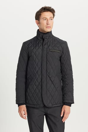 Standart Fit Normal Kesim Dik Yaka Yan Cepli Overcoat