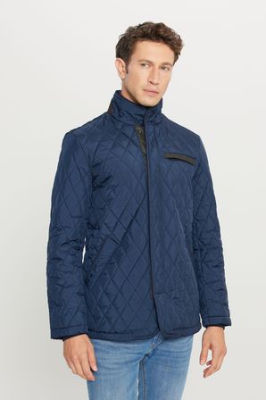 Standart Fit Normal Kesim Dik Yaka Yan Cepli Overcoat
