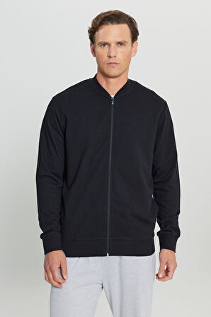 Pamuklu Standart Fit Normal Kesim Kolej Yaka Yan Cep Sweatshirt