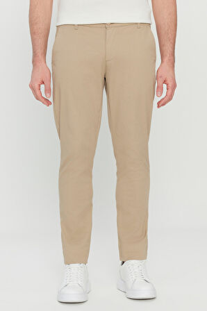 Pamuklu Slim Fit Dar Kesim Yan Cep Esnek Casual Pantolon
