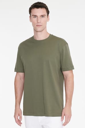 %100 Pamuk Modern Fit Normal Kesim Bisiklet Yaka Tişört