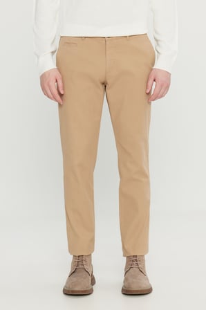 Pamuklu Slim Fit Dar Kesim Yan Cepli Armürlü Esnek Casual Pantolon