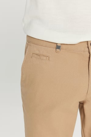 Pamuklu Slim Fit Dar Kesim Yan Cepli Armürlü Esnek Casual Pantolon