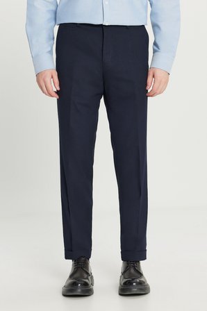 Yünlü Slim Fit Dar Kesim Beli Lastikli Yan Cepli Esnek Klasik Pantolon