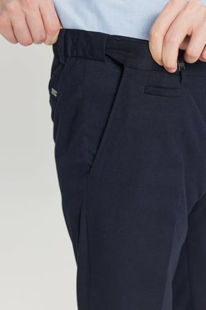 Yünlü Slim Fit Dar Kesim Beli Lastikli Yan Cepli Esnek Klasik Pantolon