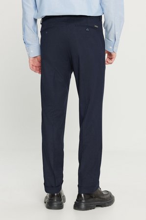 Yünlü Slim Fit Dar Kesim Beli Lastikli Yan Cepli Esnek Klasik Pantolon