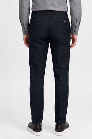 360 Her Yöne Esneyen Pamuklu Slim Fit Dar Kesim Beli Bağlamalı Yan Cepli Casual Pantolon