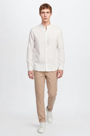 360 Her Yöne Esneyen Pamuklu Slim Fit Dar Kesim Beli Bağlamalı Yan Cepli Casual Pantolon