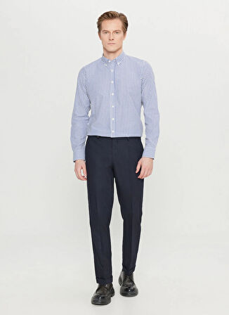 Altınyıldız Classics Lastikli Bel Duble Paça Slim Fit Lacivert Erkek Pantolon ACE001261487_LAC