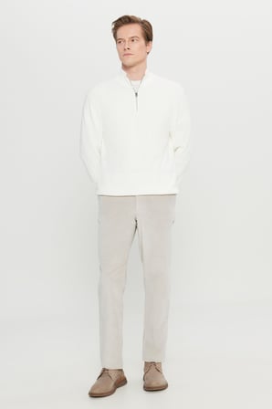 Pamuklu Slim Fit Dar Kesim Desenli Yan Cepli Pantolon