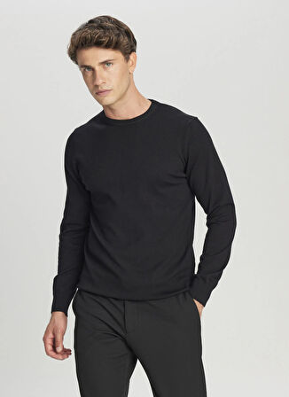 Altınyıldız Classics Bisiklet Yaka Standart Siyah Erkek Kazak ACE043261432_SYH