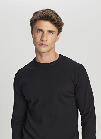 Altınyıldız Classics Bisiklet Yaka Standart Siyah Erkek Kazak ACE043261432_SYH