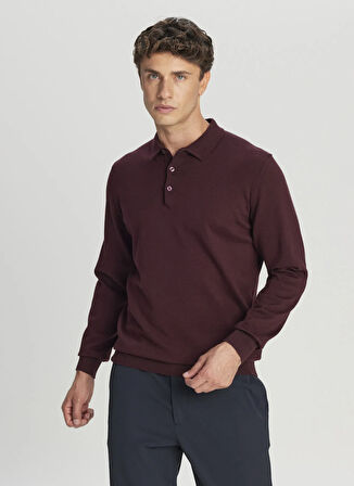 Altınyıldız Classics Polo Yaka Standart Bordo Erkek Kazak ACE043261436_BRD