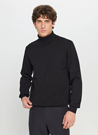 Altınyıldız Classics Tam Balıkçı Yaka Standart Siyah Erkek Kazak ACE043261440_SYH