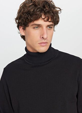 Altınyıldız Classics Tam Balıkçı Yaka Standart Siyah Erkek Kazak ACE043261440_SYH