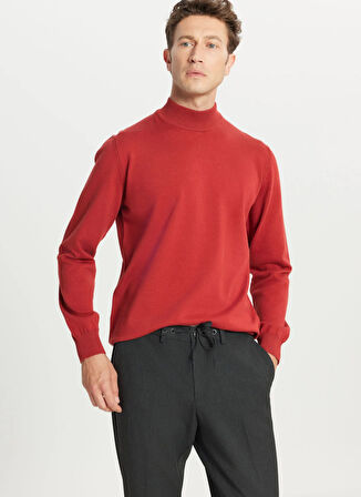 Altınyıldız Classics Yarım balıkçı Yaka Standart Kiremit Erkek Kazak ACE043261438_KMT