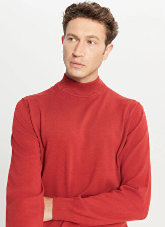 Altınyıldız Classics Yarım balıkçı Yaka Standart Kiremit Erkek Kazak ACE043261438_KMT