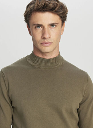 Altınyıldız Classics Yarım balıkçı Yaka Standart Haki Erkek Kazak ACE043261438_HAK