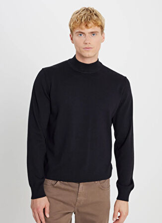 Altınyıldız Classics Yarım balıkçı Yaka Standart Siyah Erkek Kazak ACE043261438_SYH