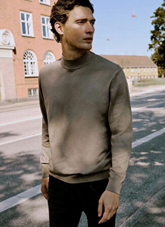 Altınyıldız Classics Yarım İtalyan Yaka Standart Vizon Erkek Kazak ACE043261438_VIZ