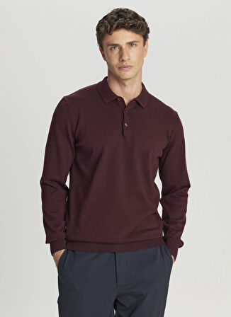 Altınyıldız Classics Polo Yaka Standart Bordo Erkek Kazak ACE043261436_BRD