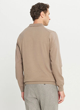 Altınyıldız Classics Polo Yaka Standart Vizon Erkek Kazak ACE043261436_VIZ