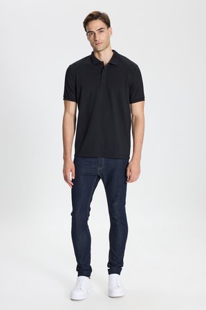 Pamuklu Slim Fit Dar Kesim Polo Yaka Tişört