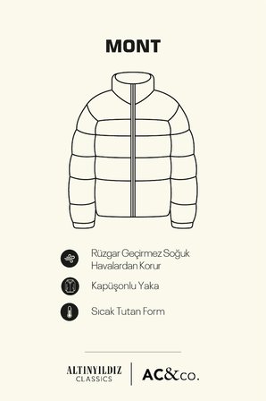 Standart Fit Normal Kesim Dik Yaka Kapüşonlu Yan Cepli Casual Mont