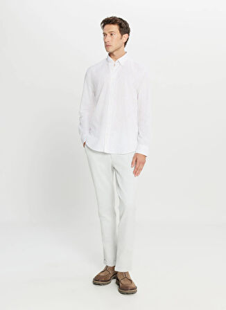 Altınyıldız Classics Bağlamalı Bel Duble Paça Slim Fit Gri Erkek Pantolon ACE001261335_GRI