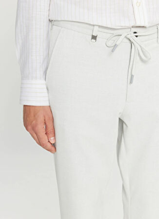 Altınyıldız Classics Bağlamalı Bel Duble Paça Slim Fit Gri Erkek Pantolon ACE001261335_GRI