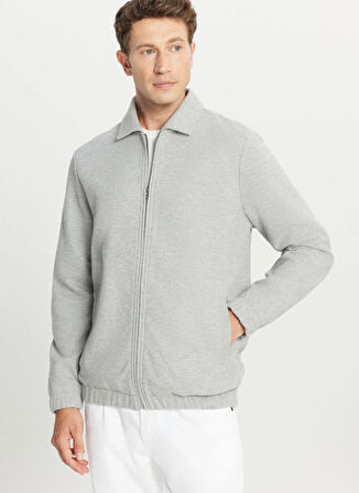 Altınyıldız Classics Gömlek Yaka Gri Erkek Sweatshırt ACE052261026_GRI