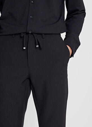 Altınyıldız Classics Bağlamalı Bel Normal Paça Slim Fit Siyah Erkek Pantolon ACE001252541_SYH