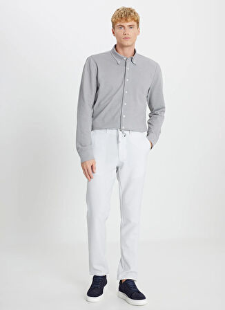Altınyıldız Classics Bağlamalı Bel Normal Paça Slim Fit Gri Erkek Pantolon ACE001252541_GRI
