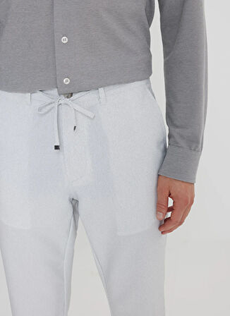 Altınyıldız Classics Bağlamalı Bel Normal Paça Slim Fit Gri Erkek Pantolon ACE001252541_GRI