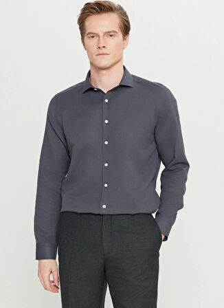 Altınyıldız Classics Tailored Fit İtalyan Yaka Antrasit Erkek Gömlek ACE020261600_ATR