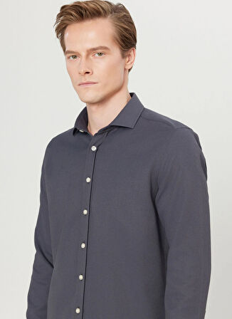 Altınyıldız Classics Tailored Fit İtalyan Yaka Antrasit Erkek Gömlek ACE020261600_ATR