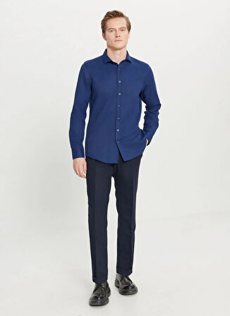 Altınyıldız Classics Tailored Fit İtalyan Yaka Lacivert Erkek Gömlek ACE020261600_LAC