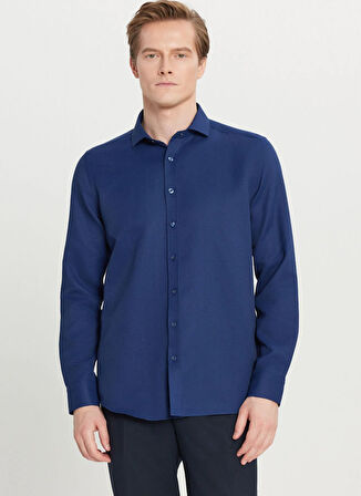 Altınyıldız Classics Tailored Fit İtalyan Yaka Lacivert Erkek Gömlek ACE020261600_LAC