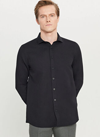 Altınyıldız Classics Tailored Fit İtalyan Yaka Siyah Erkek Gömlek ACE020261600_SYH