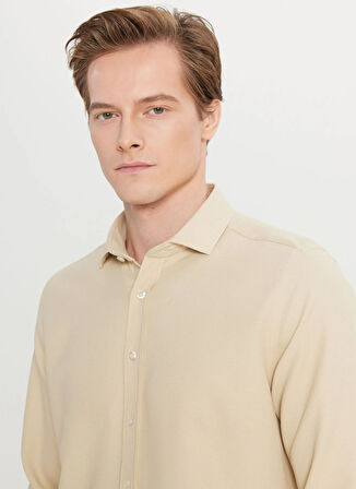 Altınyıldız Classics Tailored Fit İtalyan Yaka Bej Erkek Gömlek ACE020261600_BEJ