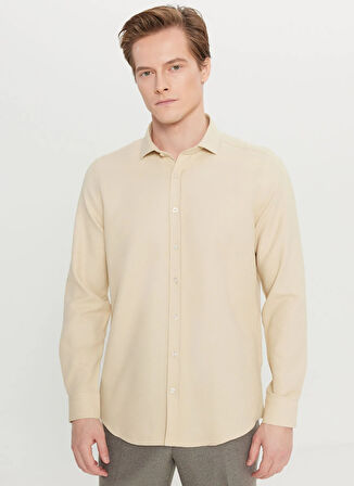 Altınyıldız Classics Tailored Fit İtalyan Yaka Bej Erkek Gömlek ACE020261600_BEJ