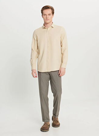 Altınyıldız Classics Tailored Fit İtalyan Yaka Bej Erkek Gömlek ACE020261600_BEJ
