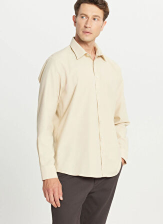 Altınyıldız Classics Regular Fit Klasik Yaka Bej Erkek Gömlek ACE020261598_BEJ