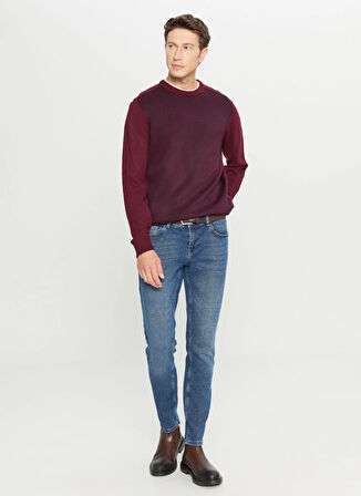 Altınyıldız Classics Bisiklet Yaka Standart Lacivert - Bordo Erkek Kazak ACE049261478_BRL