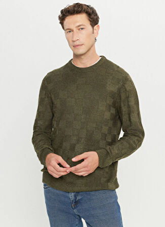 Altınyıldız Classics Bisiklet Yaka Standart Haki Erkek Kazak ACE049261483_HAK