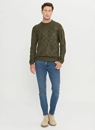 Altınyıldız Classics Bisiklet Yaka Standart Haki Erkek Kazak ACE049261483_HAK