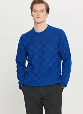 Altınyıldız Classics Bisiklet Yaka Standart Saks Erkek Kazak ACE049261483_SKS