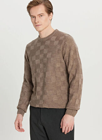 Altınyıldız Classics Bisiklet Yaka Standart Vizon Erkek Kazak ACE049261483_VIZ